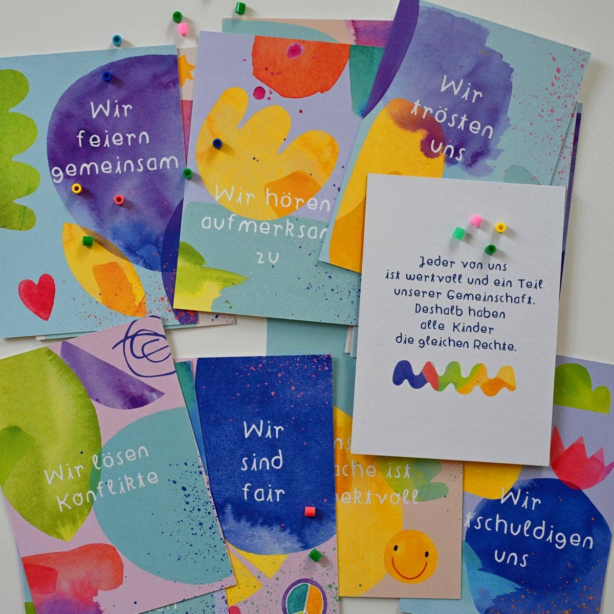 Affirmationskarten 'ZUSAMMEN' Karten für Familien, Schulklassen & Kitas