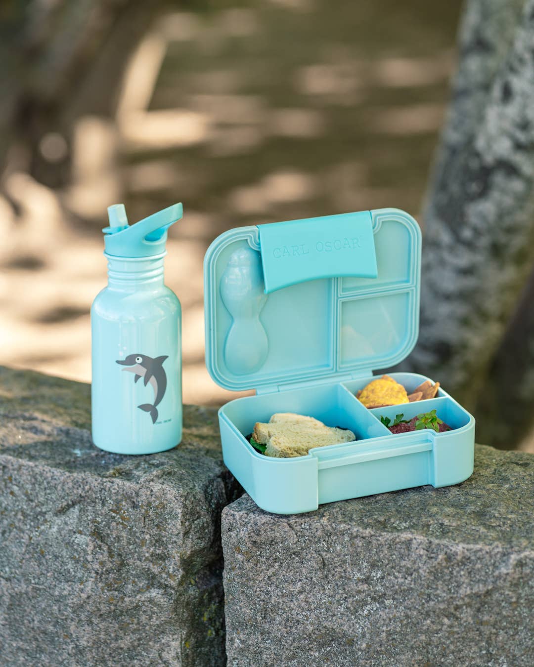 BentoBox Kinder Lunchbox Delfin blau