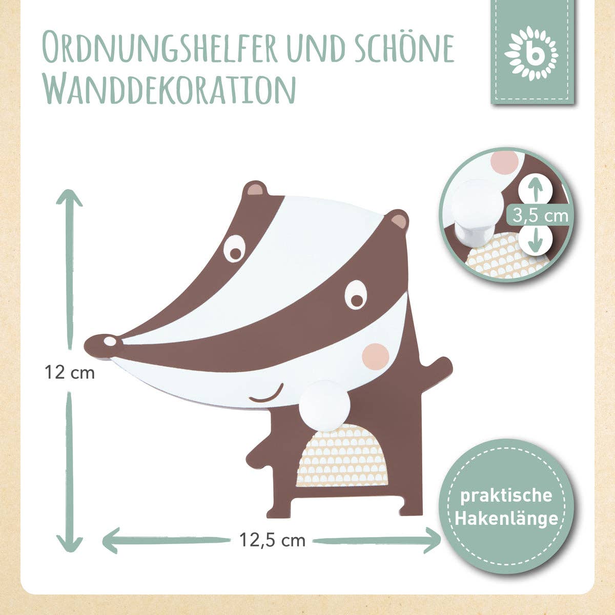 Wandhaken 'Dachs'