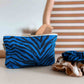 Damen Makeup Tasche Sofia Zebra griechisch blau