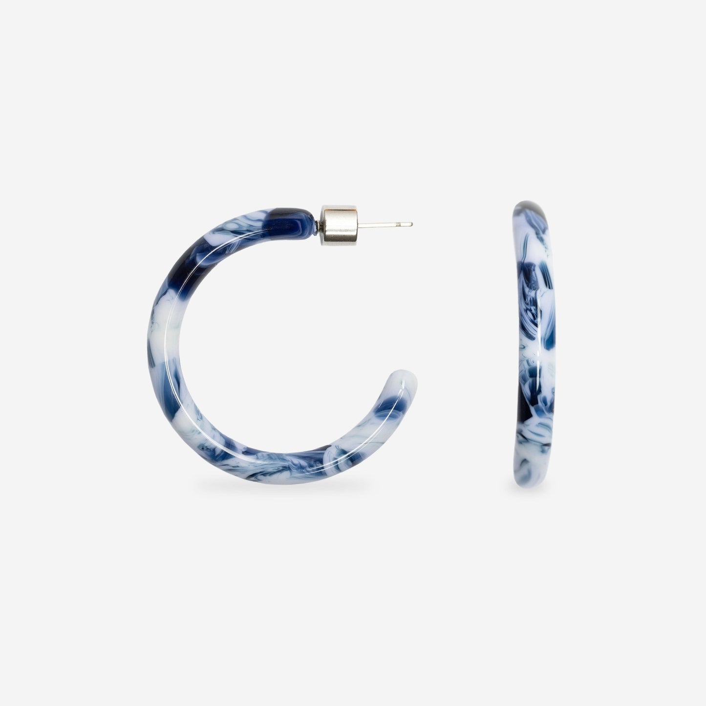 Damen Ohrringe 'Loop Mare' blau/weiß