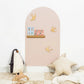 Repositionierbare Magnettafel 'Arche' rosa/beige