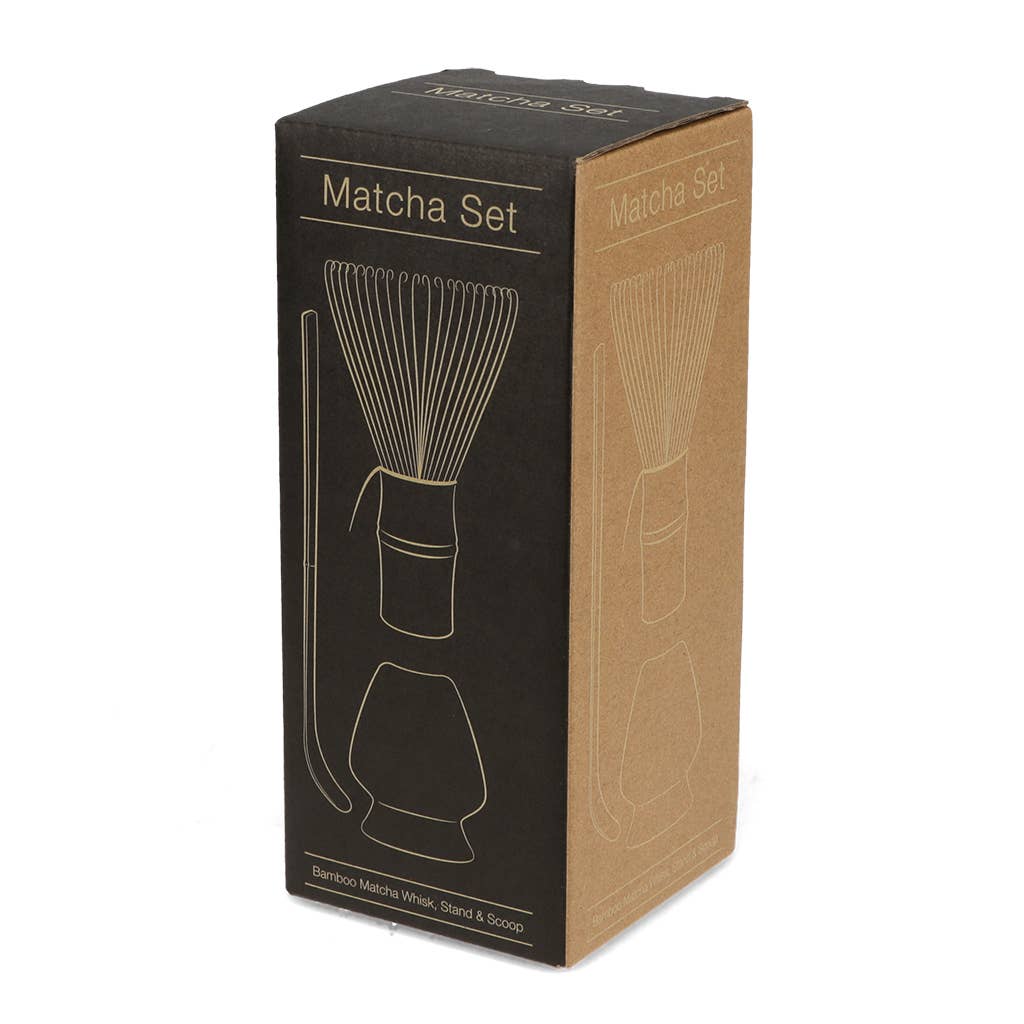 Handgefertigtes Matcha-Besen- und Ständer-Set