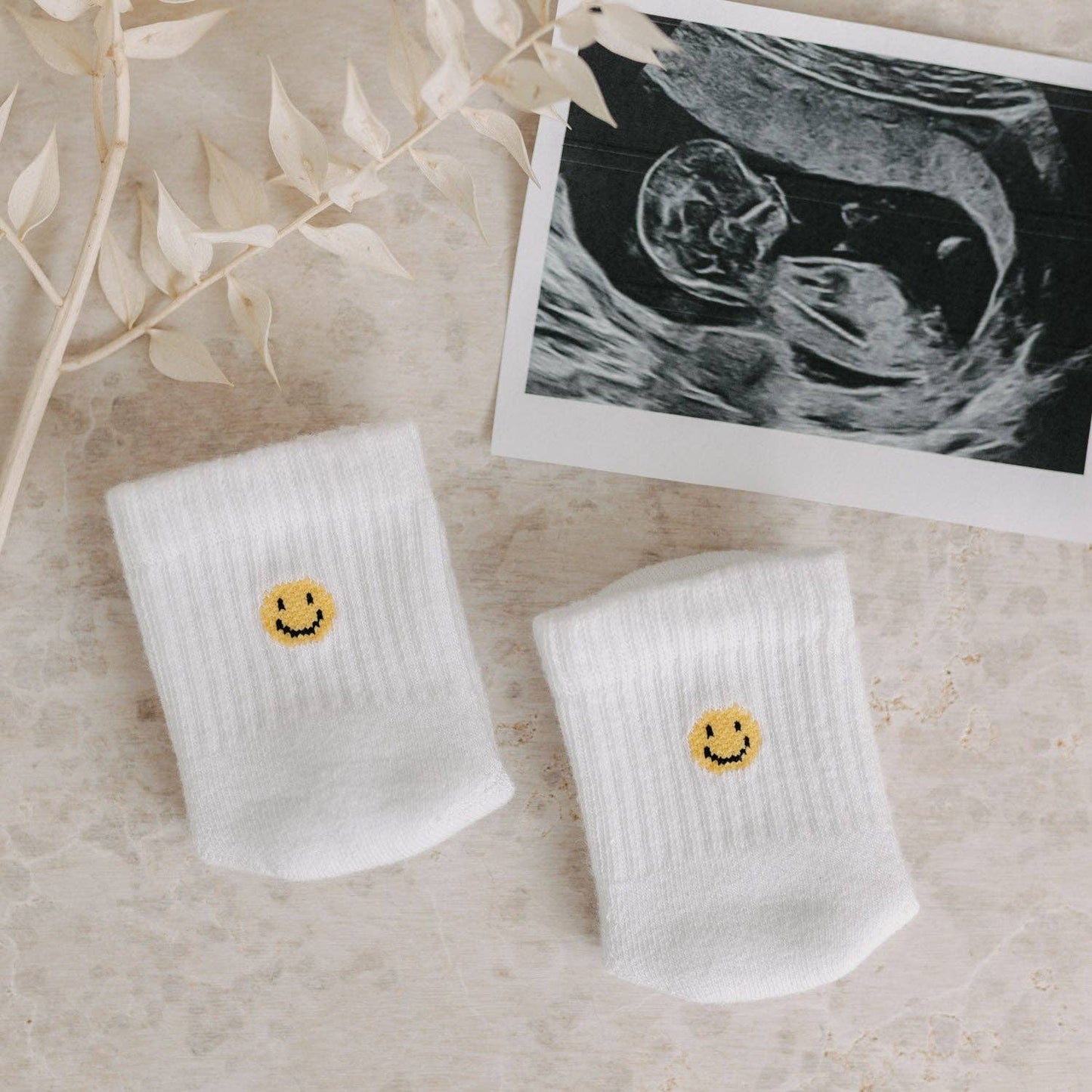 Babysocken 'Smiley' gelb