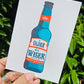 Riso-Druck Grußkarte „Older BUD Wiser“ – lustige Geburtstagskarte