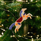 Weihnachtsschmuck Holzpferd, skandinavischer Volksstil