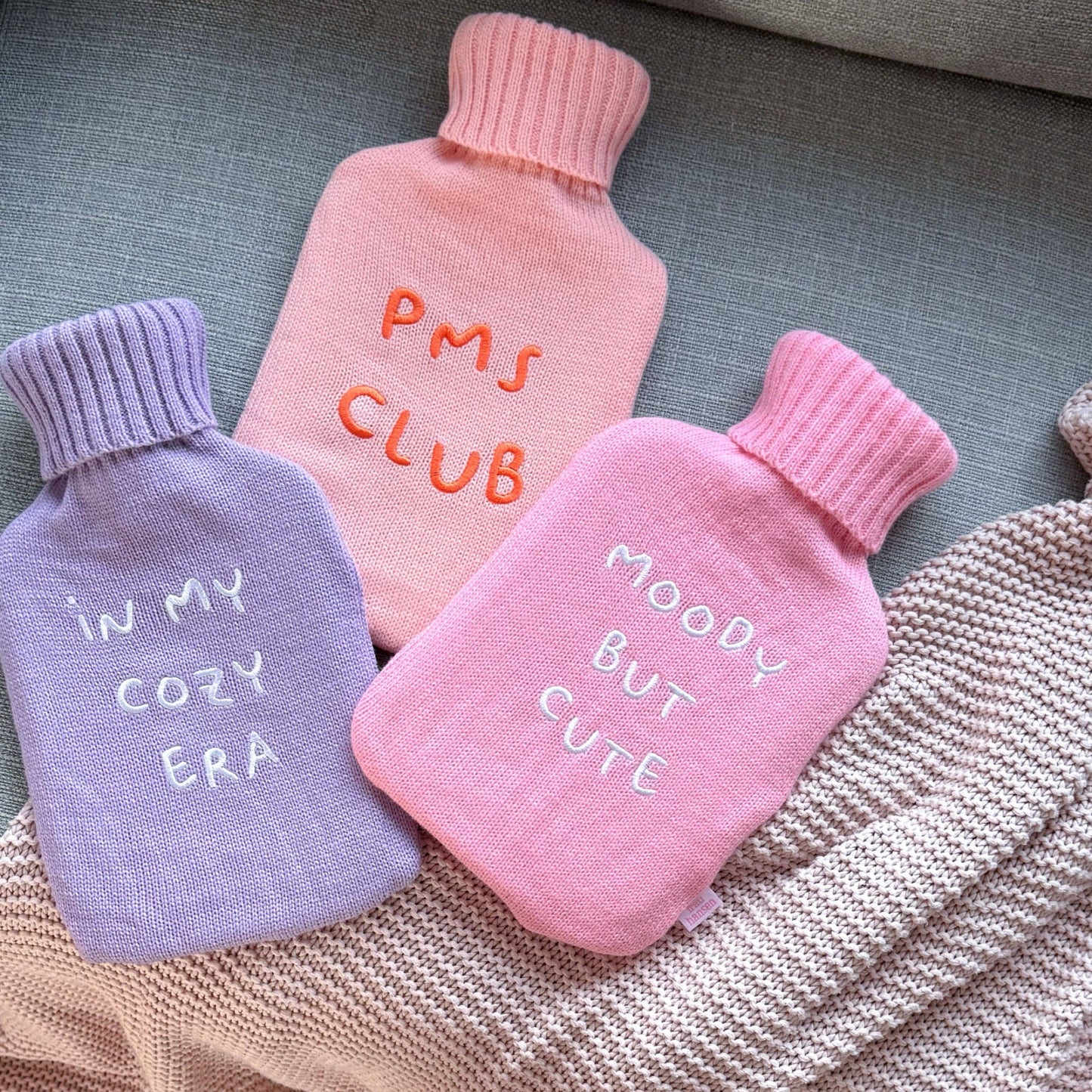 Wärmflasche 'PMS Club' rosa