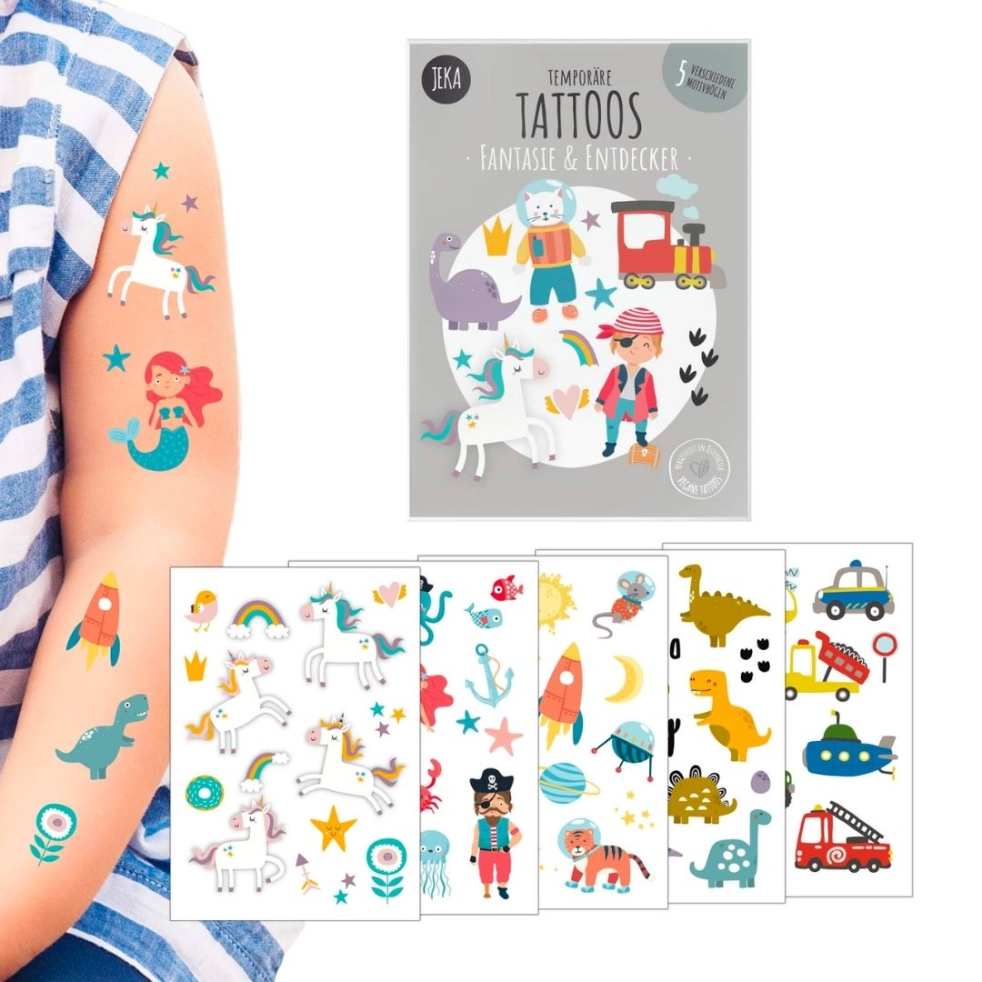 Kindertattoos 'Fantasie & Entdecker'