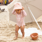 UV-Sonnenhut Baby Altrosa Panterprint