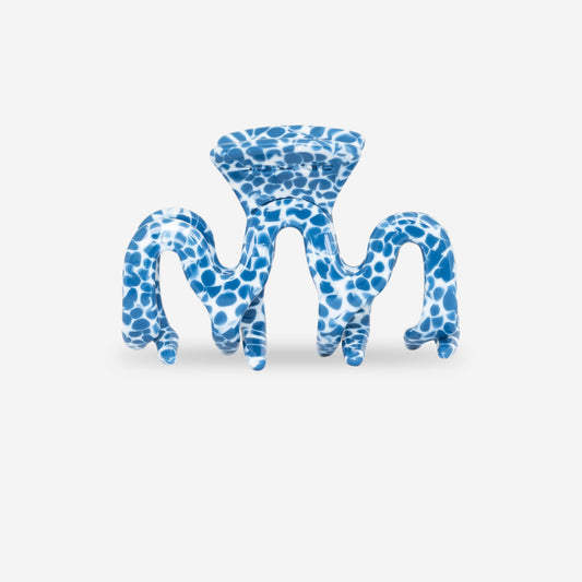 Haarklammer 'Wave Denim' blau/weiß