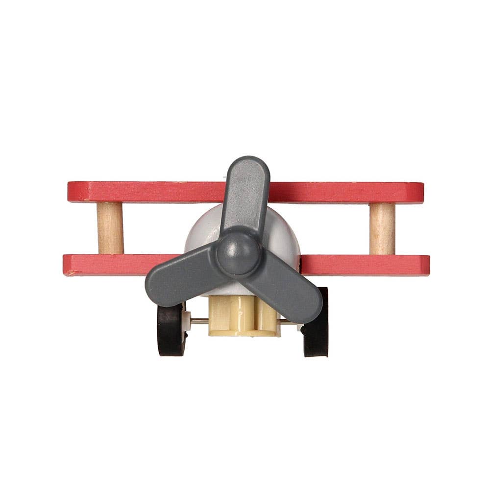 Holzflugzeug mit Rückzugfunktion