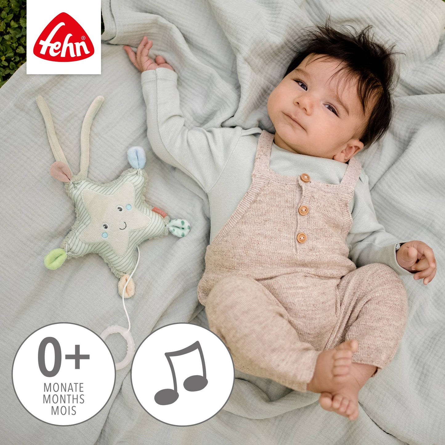 Mini-Spieluhr Seestern - Kuscheltier & Einschlafhilfe