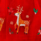 Kombiniertes Weihnachtskleid mit Elchmotiv