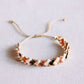 Geflochtenes Tila-Perlenarmband - Nude-Farben