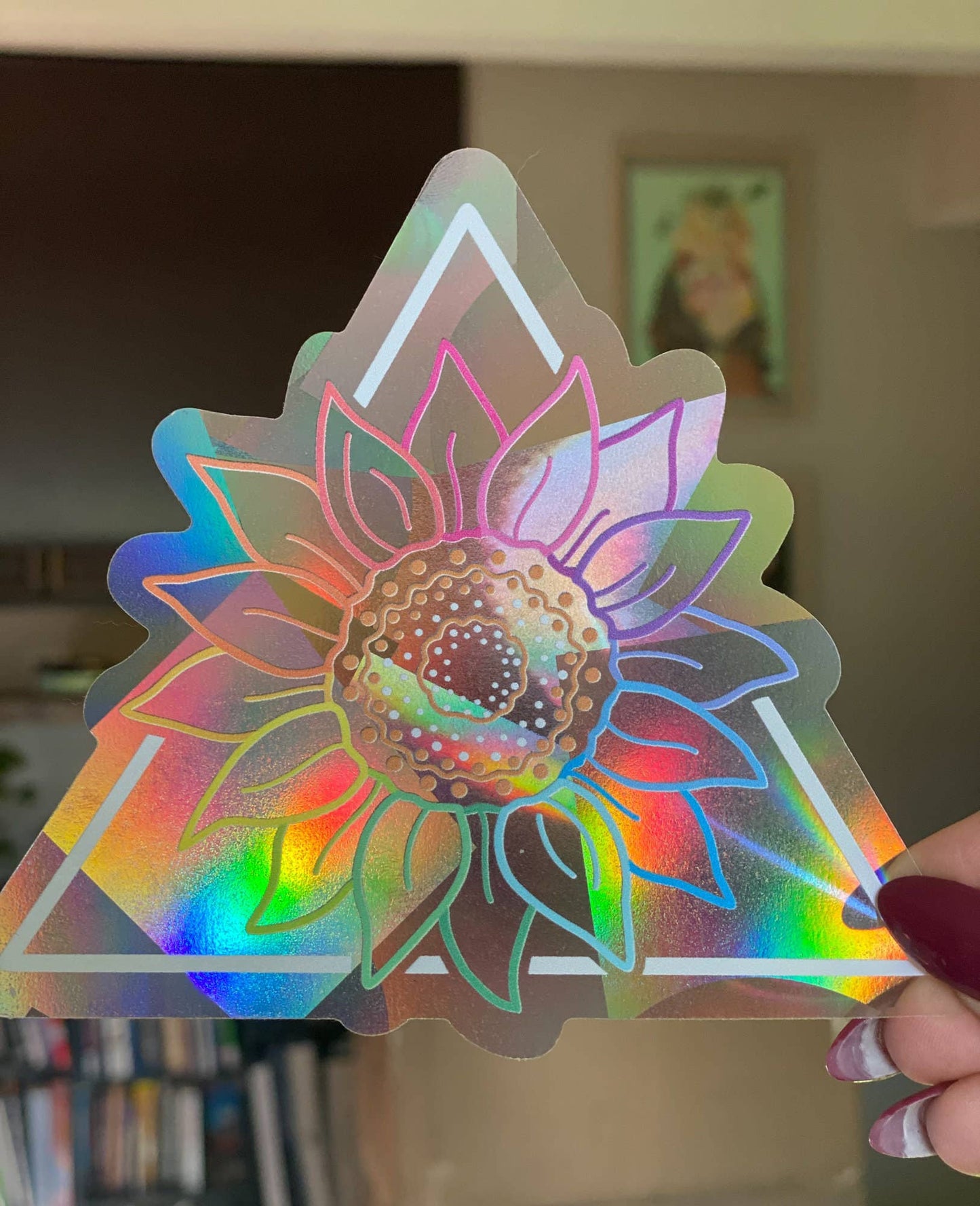 Suncatcher-Aufkleber mit Sonnenblumen-Motiv