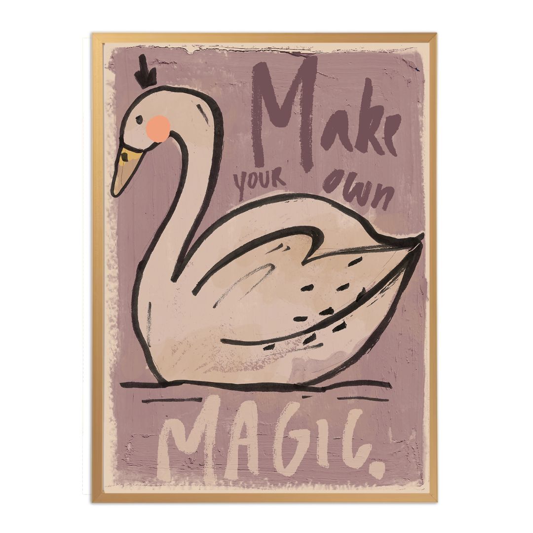 A3 Kunstdruck in Papierhülle 'Schwan - Make Your Own Magic'
