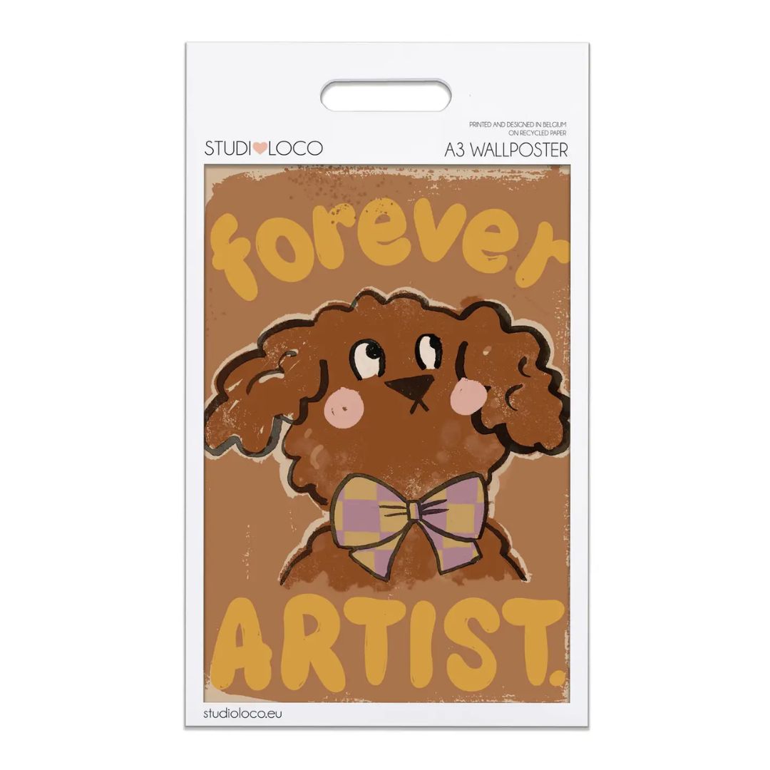 A3 Kunstdruck in Papierhülle 'Puppy - Forever Artist'