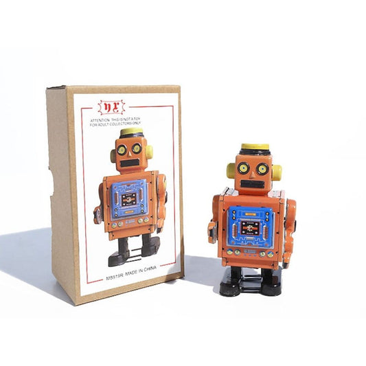 Aufziehspielzeug 'Roboter Orange' 10 cm