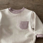 Baby Longsleeve Body 'Color Patchwork' creme/flieder