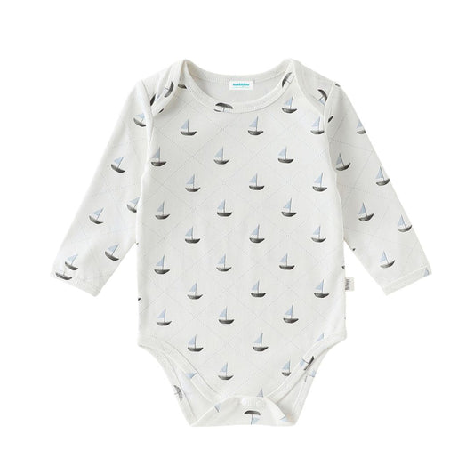 Baby Longsleeve Body 'Segelboote' weiß