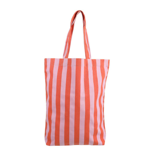 Baumwolltasche 'Stripes' pink/orange