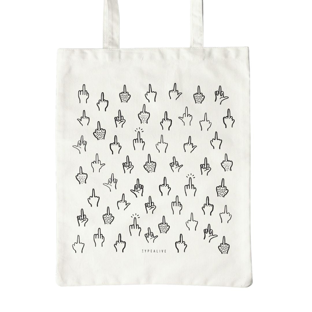 Baumwolltasche 'F*&k You' natur