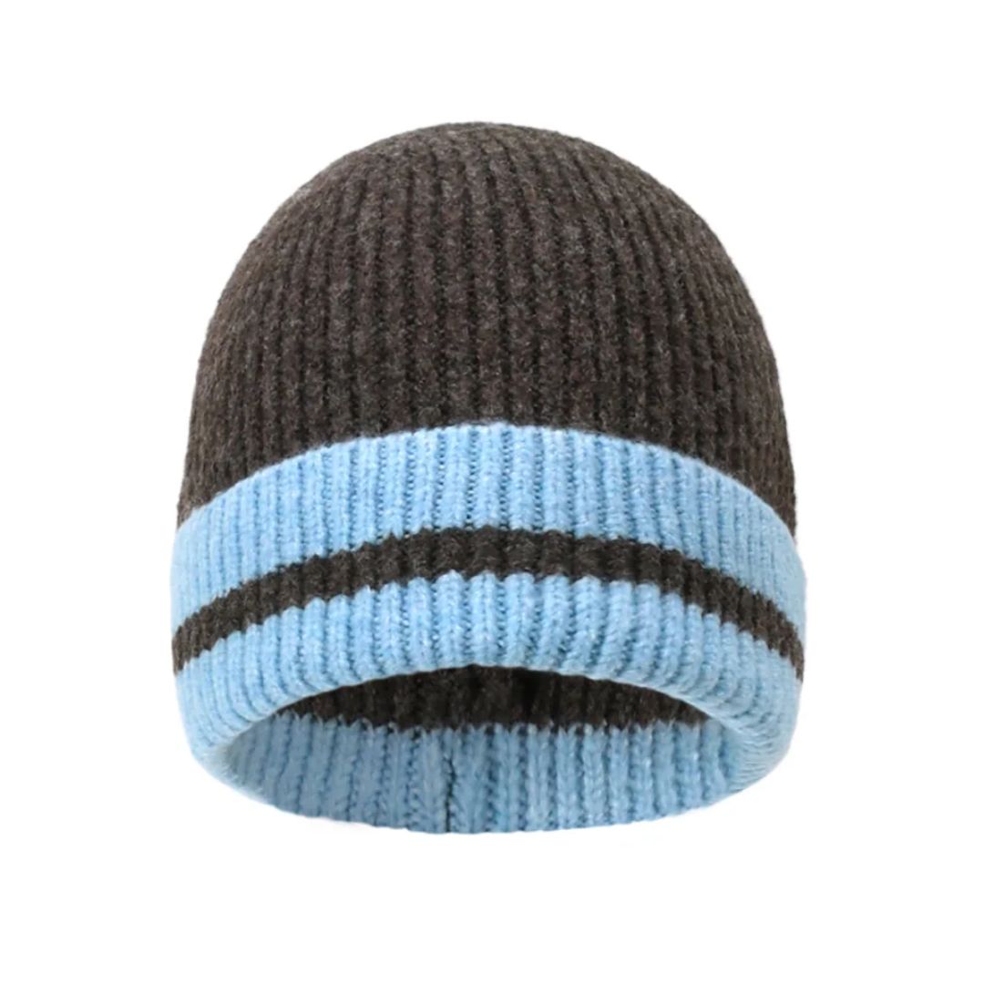 Beanie 'Stripe Casual' anthra/blau