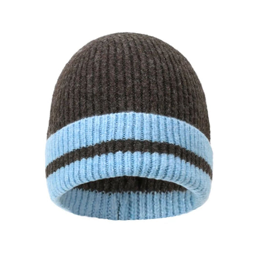 Beanie 'Stripe Casual' anthra/blau
