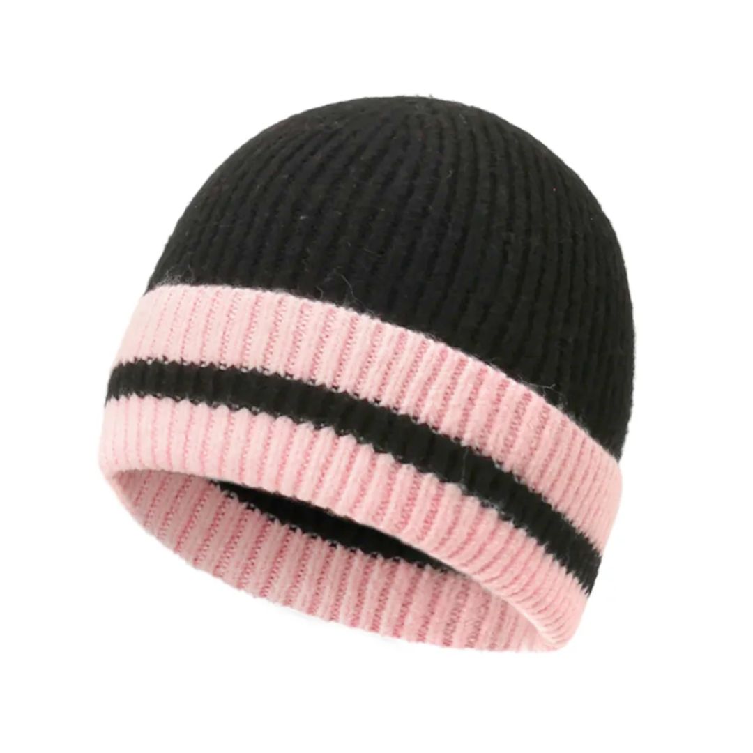 Beanie 'Stripe Casual' anthra/pink