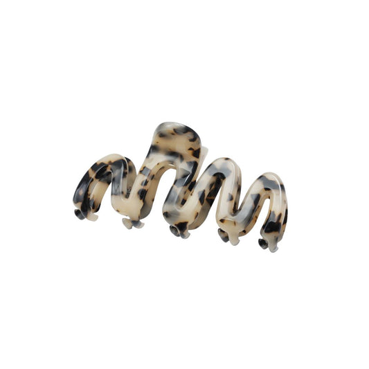 Haarklammer Leopard wellenförmig