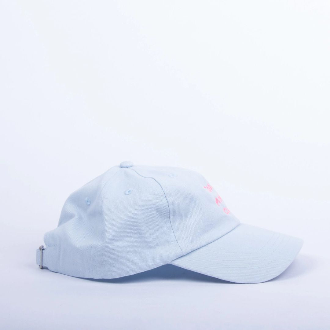 Cap 'Cool Moms Club' hellblau/pink