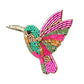 Charakterbrosche 'Vogel mit Perlen' multicolor