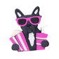 Charakterbrosche aus Harz 'Funky' pink