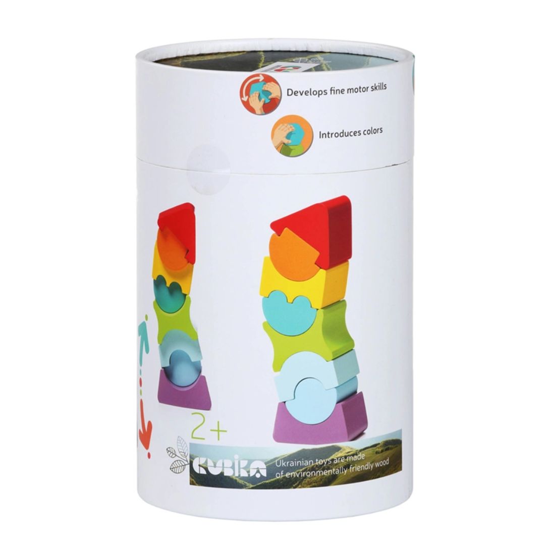 Kreatives Stapelspiel 'Cubika Flexibler Turm'