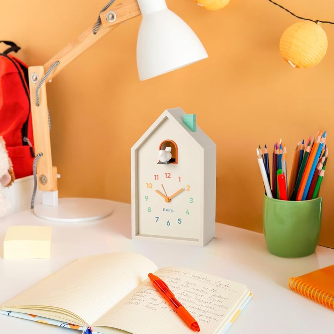 Kuckucks-Haus Alarm Uhr multicolor mit Beleuchtung