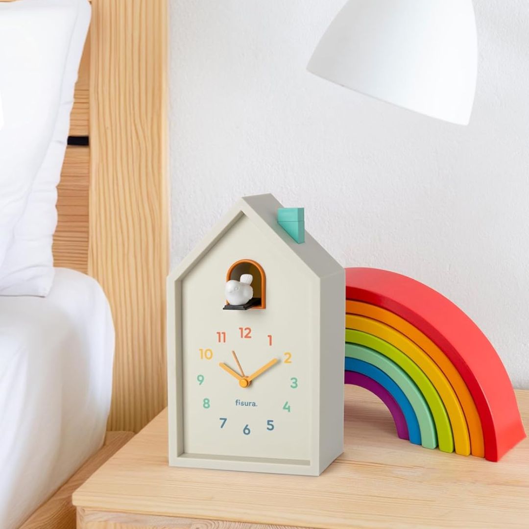 Kuckucks-Haus Alarm Uhr multicolor mit Beleuchtung