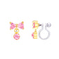 Cutie Ohrclips 'Kleine Luxe Drops Schleife rosa' Clip On