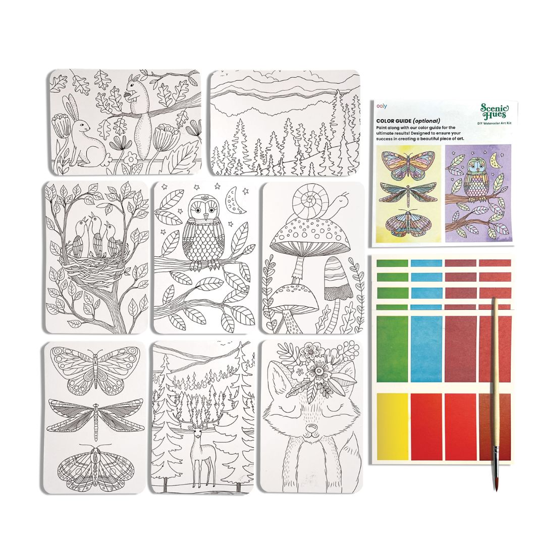 D.I.Y. Aquarell-Kunst-Kit 'Scenic Hues - Waldabenteuer'