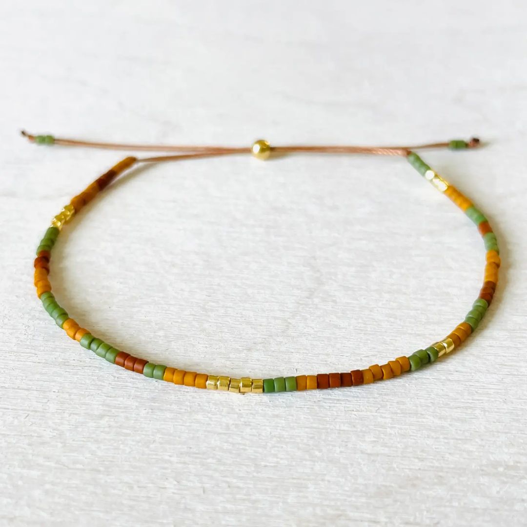 Damen Armband Single 'Miyuki Perlen' erdfarben