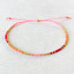 Damen Armband Single 'Miyuki Perlen' rosa/rot/korall