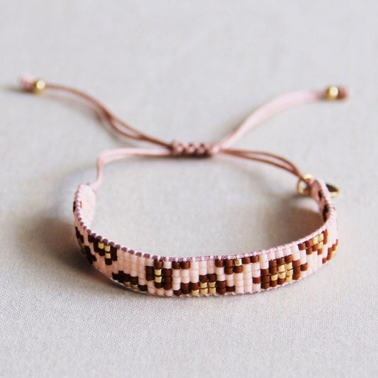 Damen Armband aus Miyuki Perlen Leopardenmuster
