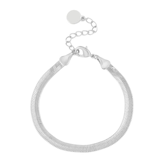 Damen Armband breit 'Basic' silber