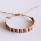 Damen Armband gewebt 'Streifen' nude