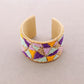 Damen Armband mit Perlen verstellbar lila