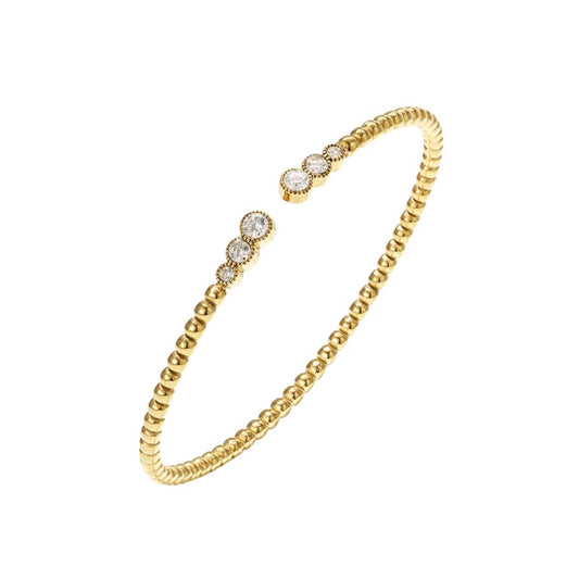 Damen Armband offen mit Kristall-Enden