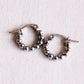 Damen Creolen aus Edelstahl 14 mm mit Kugel-Design silber