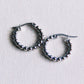 Damen Creolen aus Edelstahl 20 mm 'Balls' silber