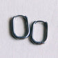 Damen Creolen aus Edelstahl oval 'Basic' silber 16 mm