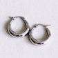 Damen Creolen breit aus Edelstahl silber 19 mm
