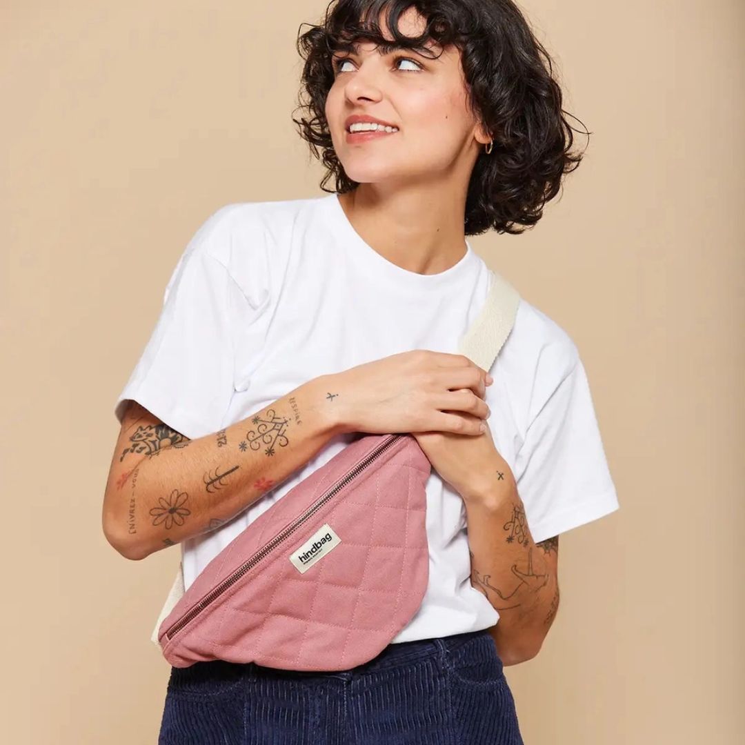 Damen Gürteltasche gesteppt 'Olivia' blush